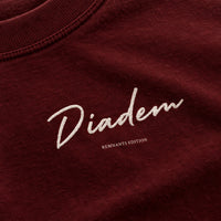 Heavyweight Oversized Cotton Tee - Wine Red - fabric detail