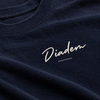 Heavyweight Oversized Cotton Tee - Navy Blue - fabric detail