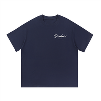 Heavyweight Oversized Cotton Tee - Navy Blue